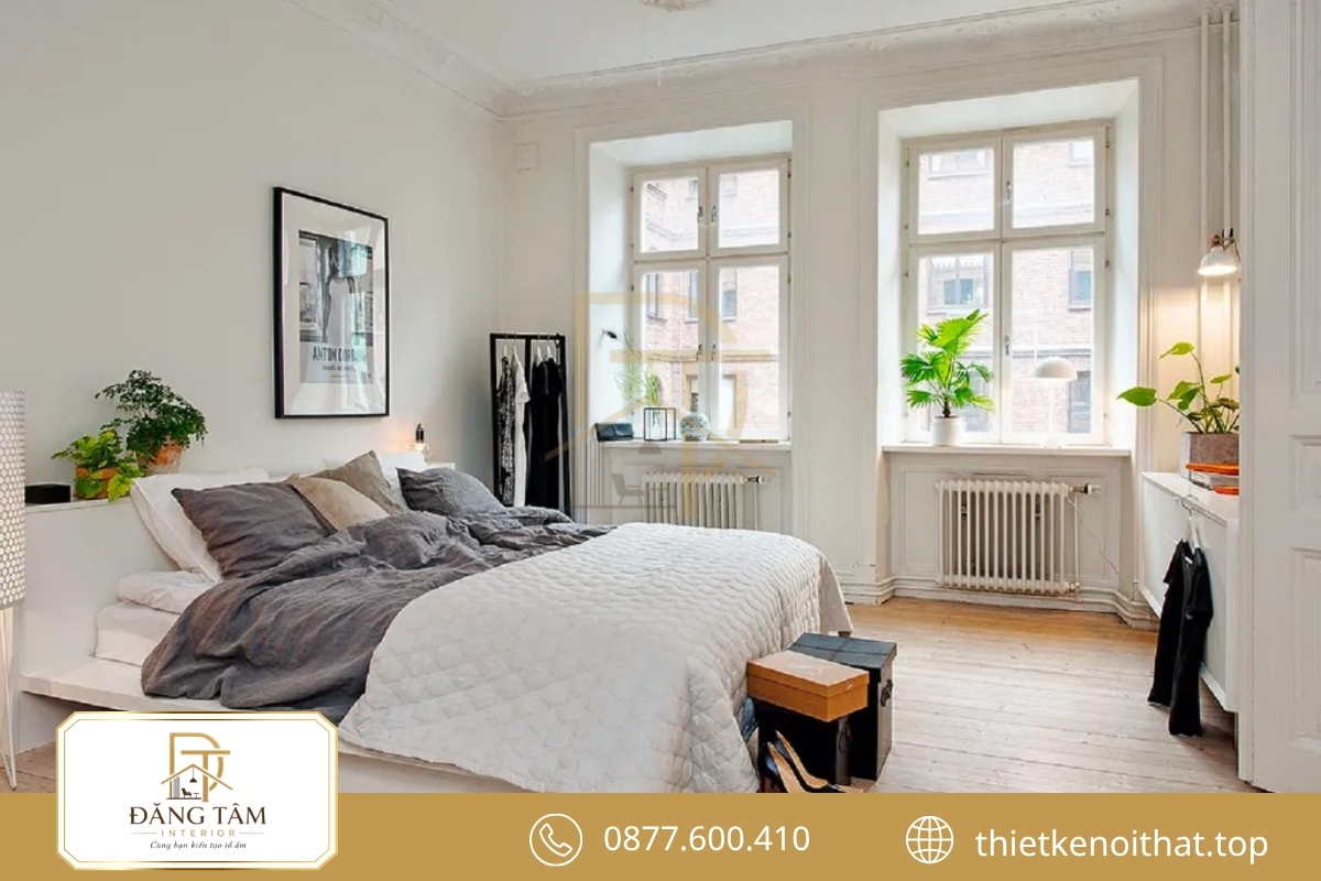 Scandinavian kết hợp ánh sáng tự nhiên cùng vật liệu gỗ sáng nhẹ nhàng