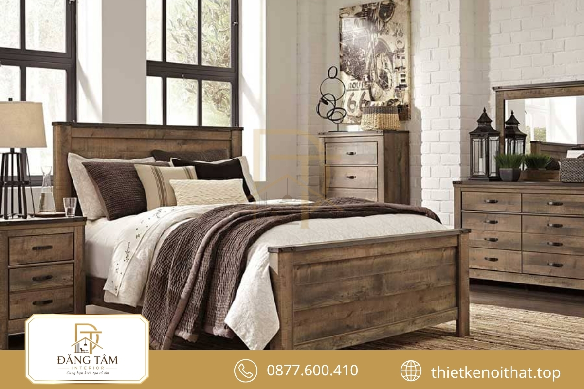 Phong cách nội thất đồng quê mang đến phòng ngủ yên bình và ấm áp