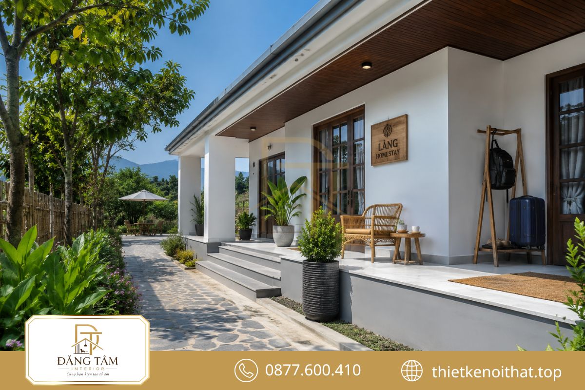 Tiến độ cải tạo gọn giúp homestay sớm hoàn thiện và bắt đầu khai thác