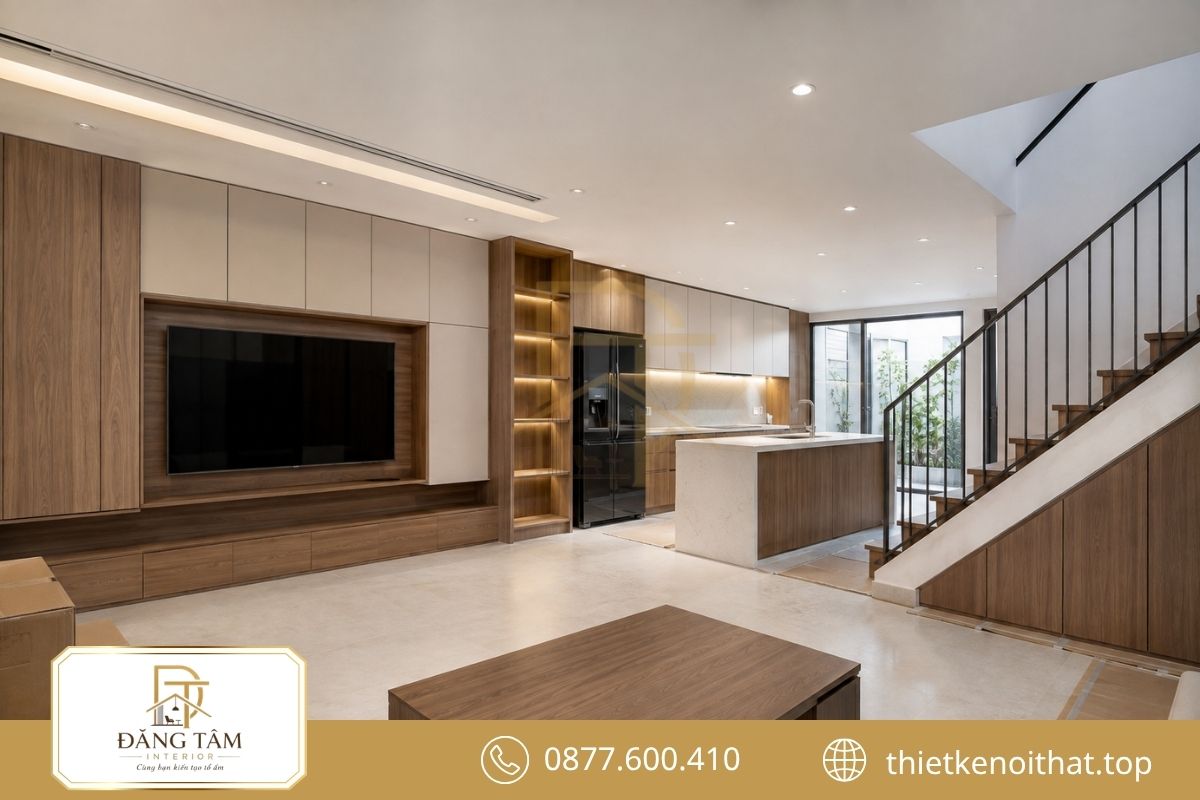 Nội thất đo theo hiện trạng giúp cải tạo nhà phố gọn gàng và đồng bộ