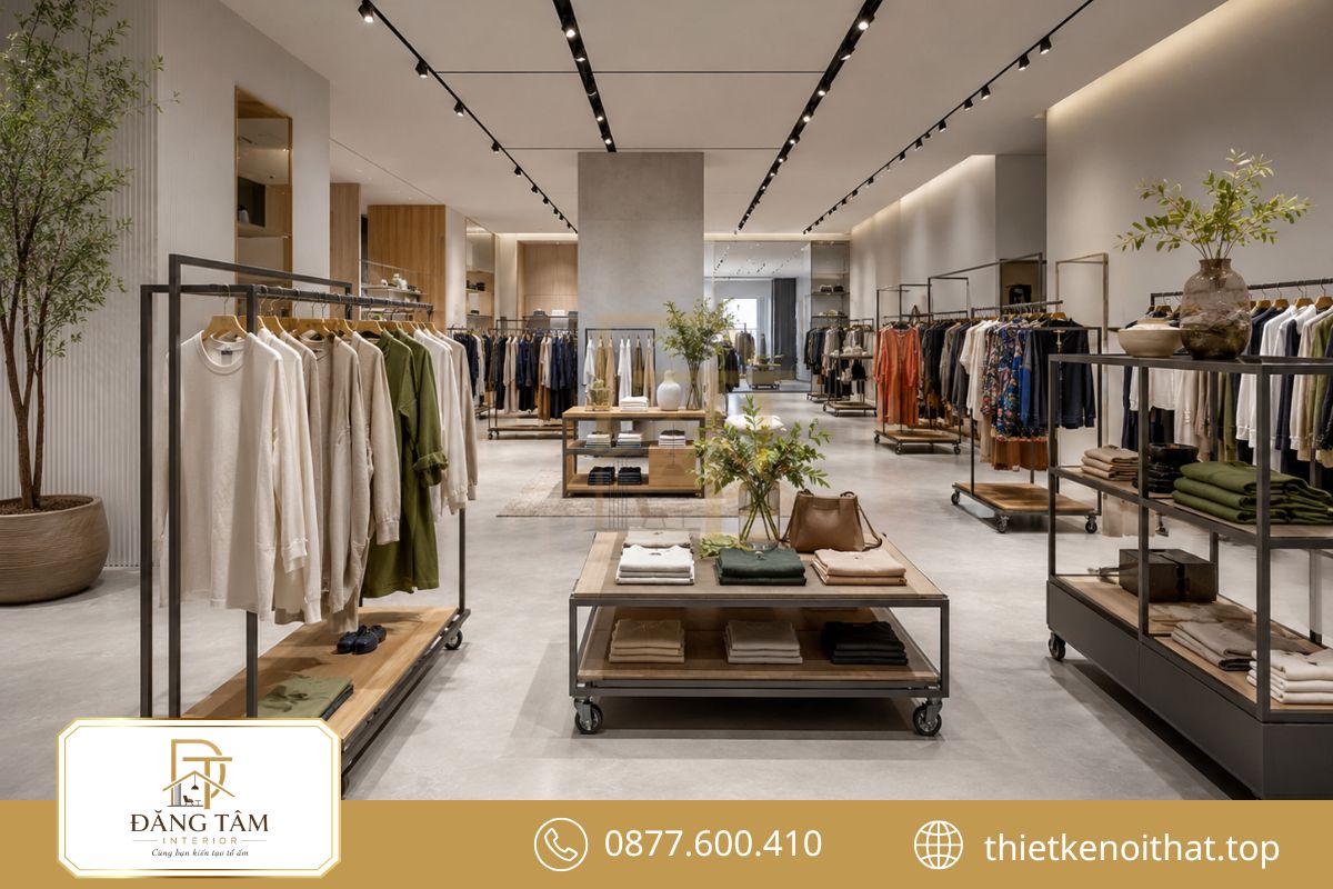 Nội thất linh hoạt hỗ trợ thay đổi trưng bày nhanh theo mùa và bộ sưu tập