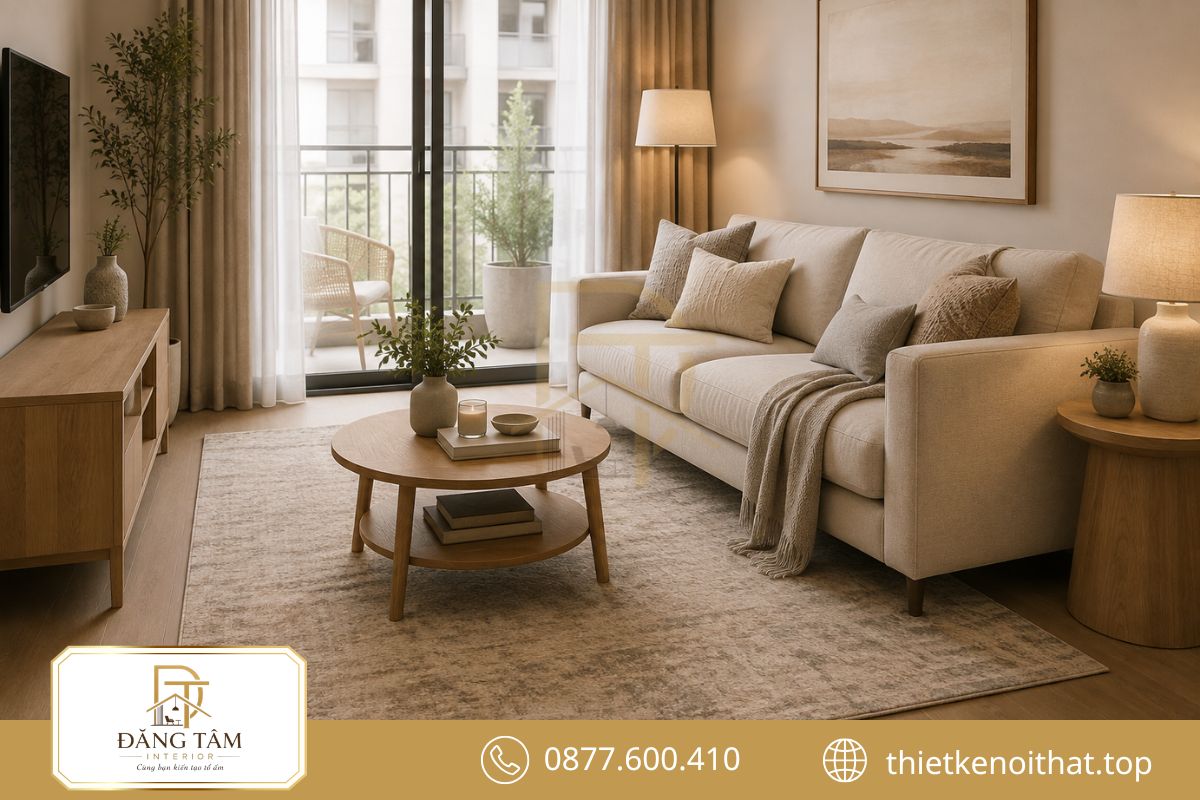 Thảm trải sàn liên kết nội thất và hoàn thiện khu vực tiếp khách