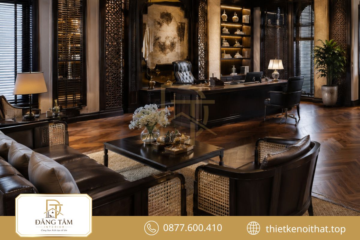 Thiết kế nội thất phòng giám đốc thể hiện rõ phong cách người lãnh đạo