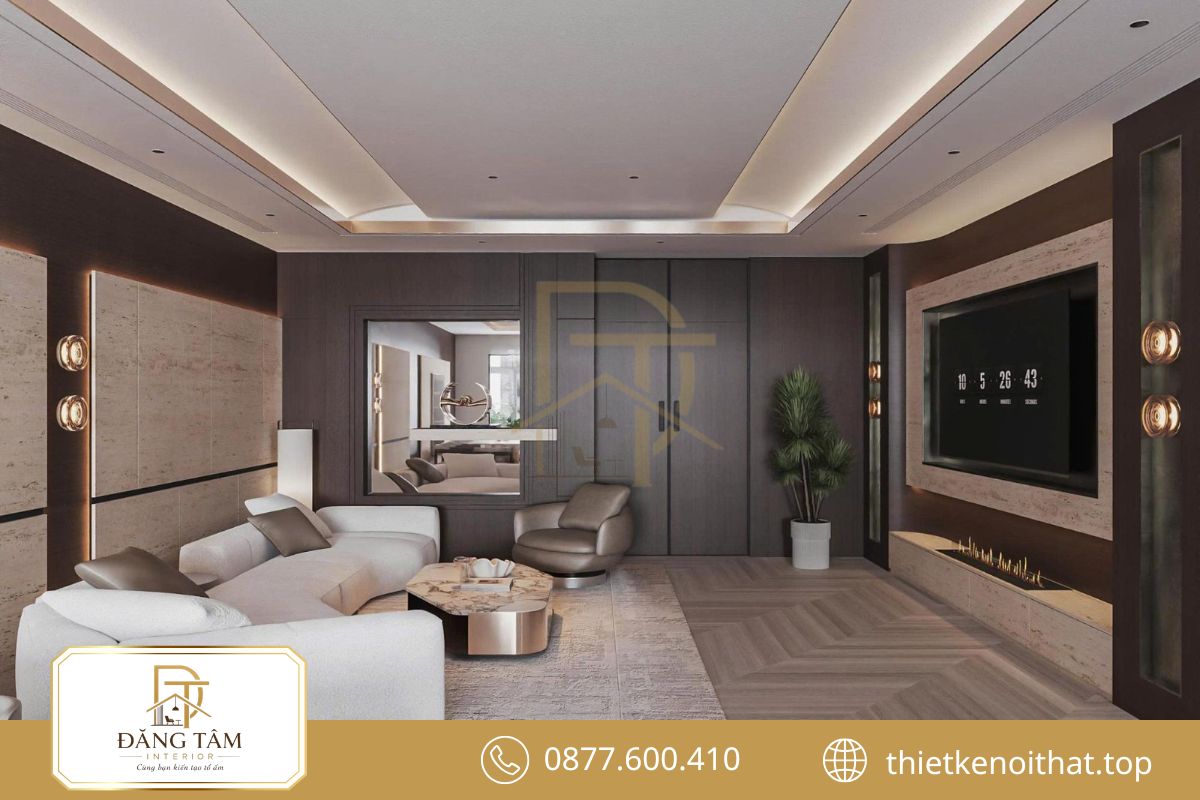Thiết kế nội thất biệt thự không gian chung và riêng tách biệt hợp lý
