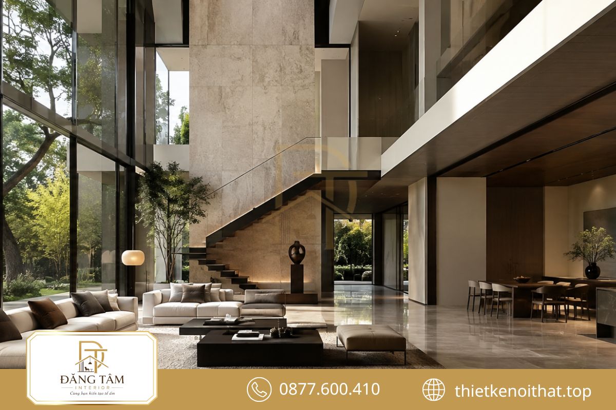 Biệt thự Minimalism tạo dấu ấn qua vật liệu, tỷ lệ và khoảng trống