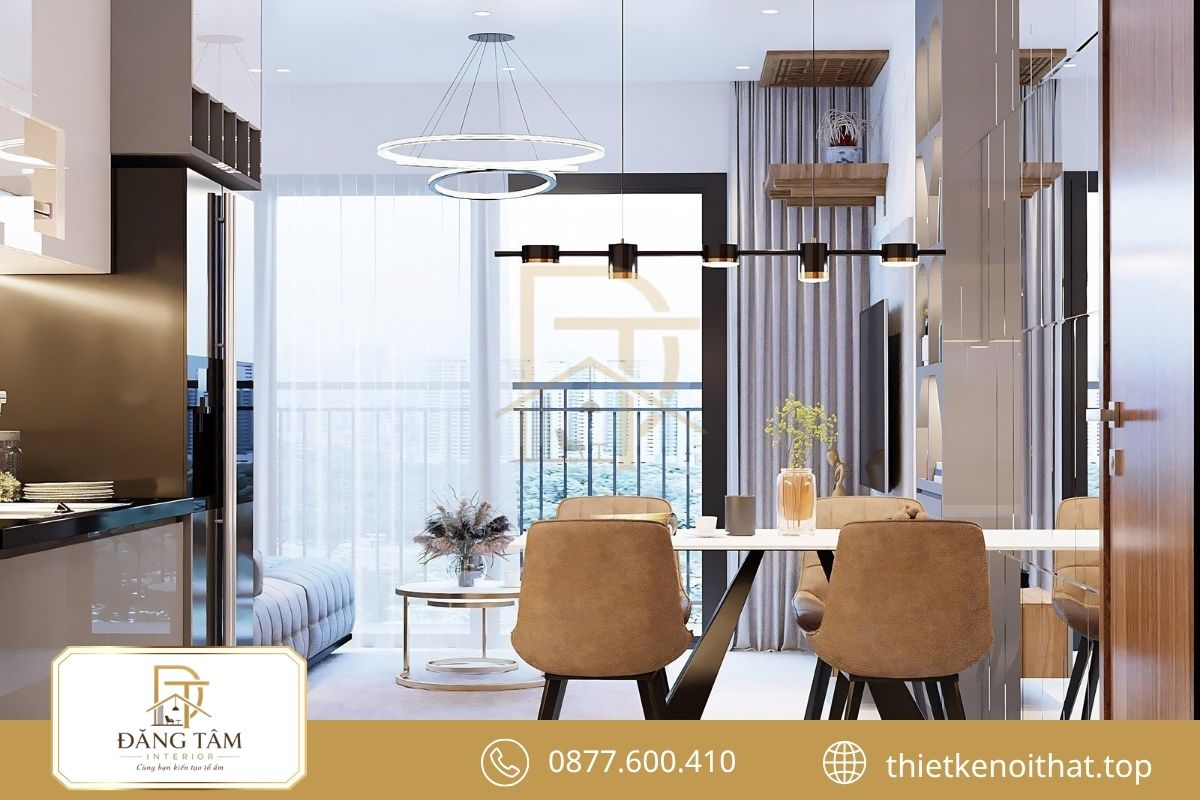 Thiết kế căn hộ 2 phòng ngủ 55m2 thông thoáng, tiện nghi 