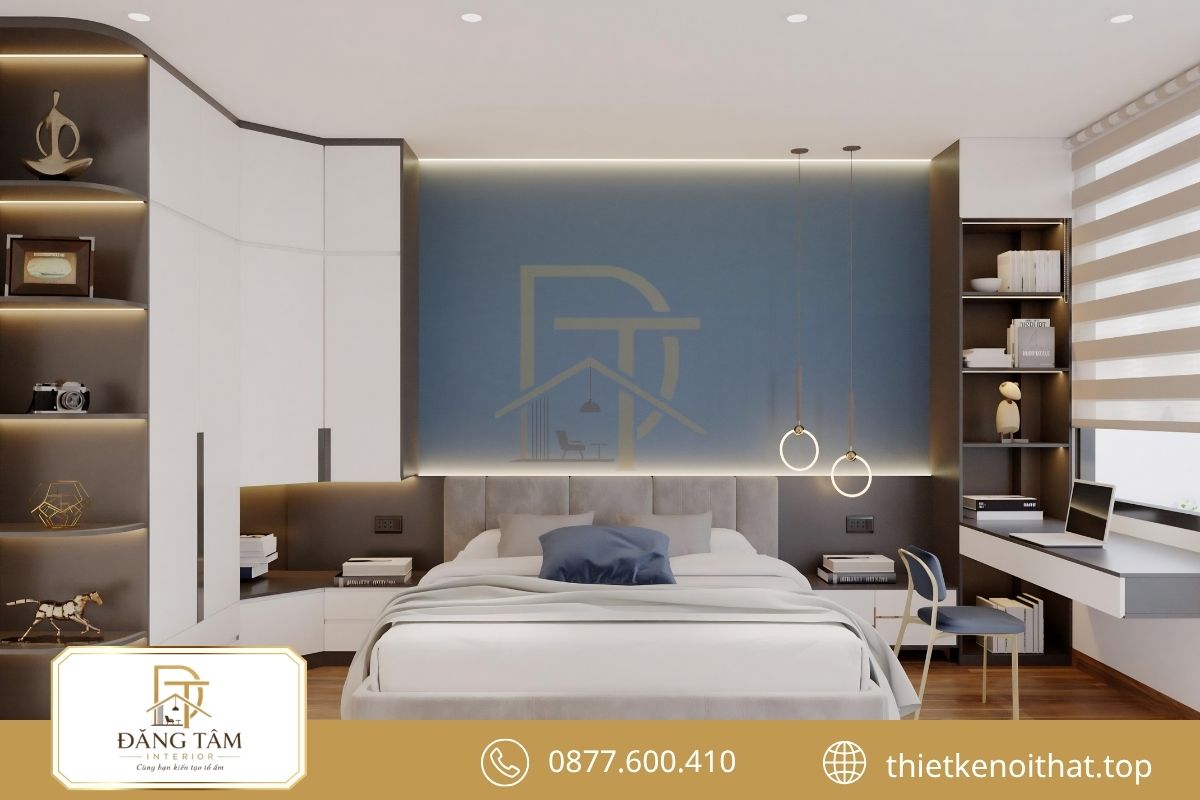 Thiết kế căn hộ 3 phòng ngủ tích hợp phòng làm việc riêng 