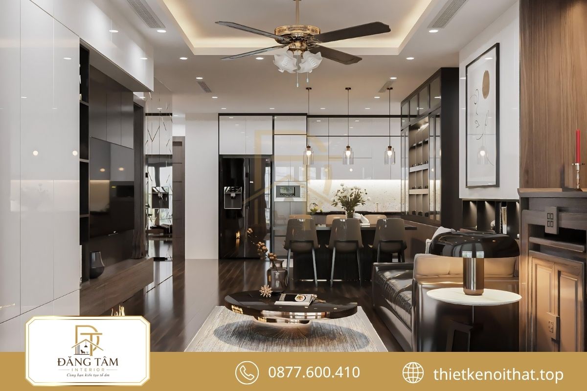 Thiết kế căn hộ 3 phòng ngủ hiện đại, tiện nghi và thoáng sáng 