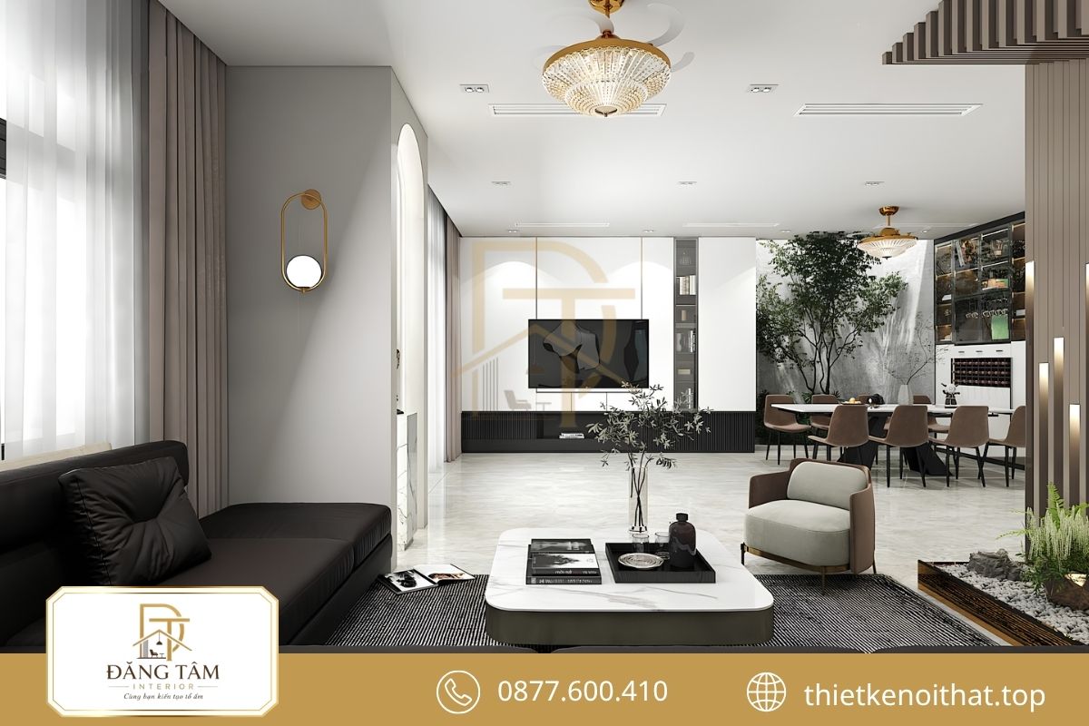 Thiết kế nội thất căn hộ 3 phòng ngủ 100m2 rộng rãi, sang trọng 