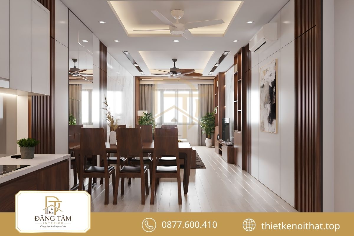 Thiết kế chung cư 3 phòng ngủ 90m2 tiện nghi cho gia đình 