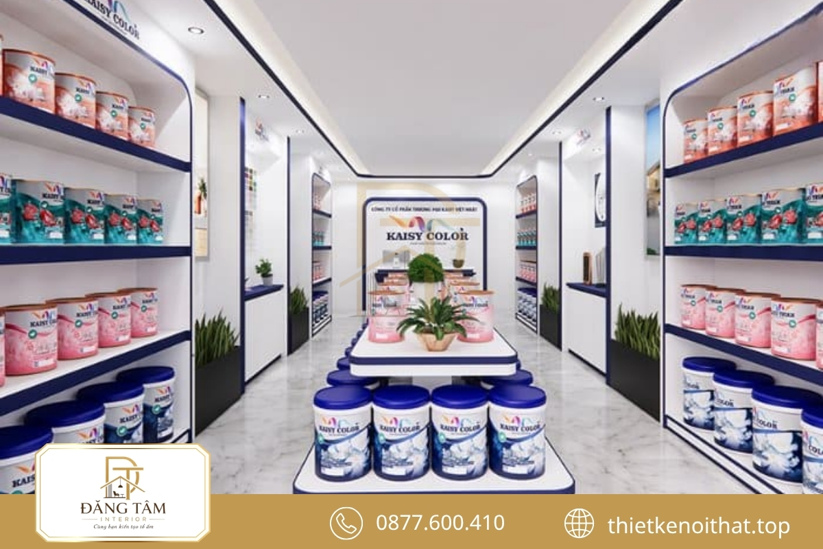 Không gian đơn giản tạo cảm giác thoáng rộng và tập trung vào sản phẩm