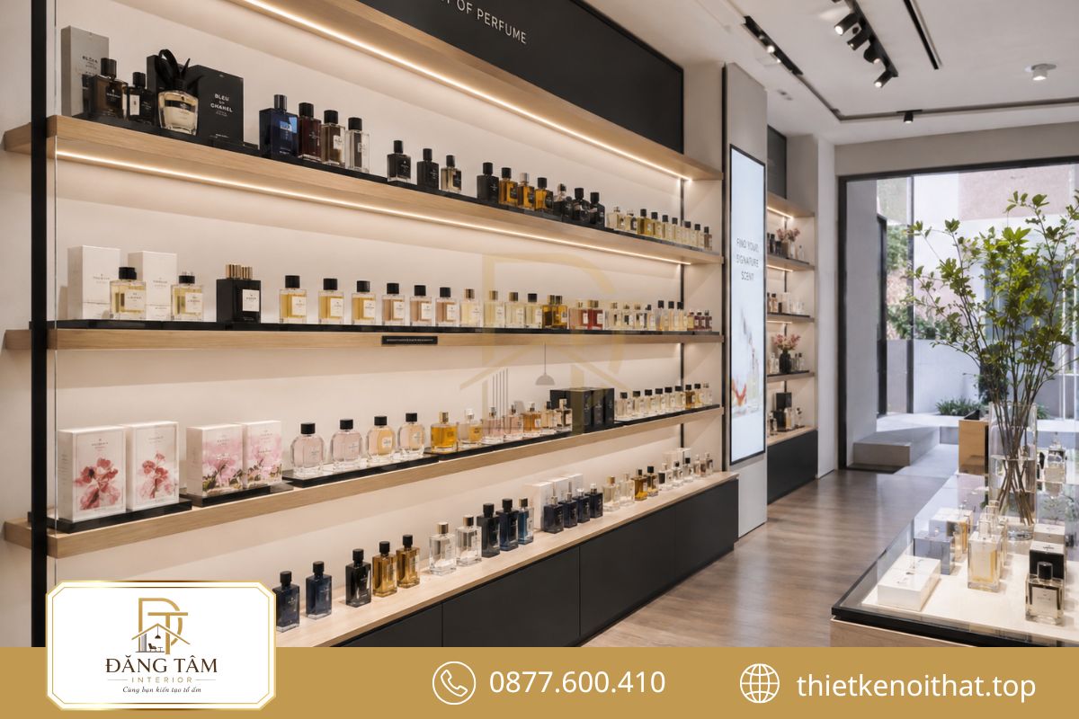 Chiều cao kệ hợp lý giúp sản phẩm luôn nằm trong vùng quan sát thuận tiện