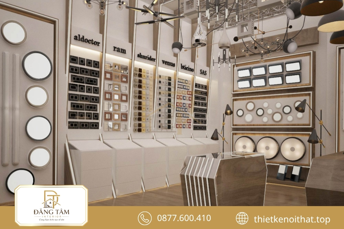 Khu gia dụng trong mẫu showroom điện máy gọn rõ, thuận tiện lựa chọn