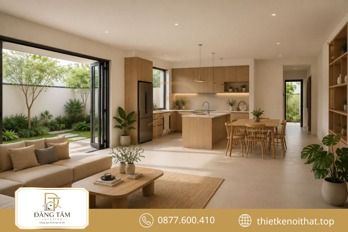 Nhà cấp bốn tối giản gần gũi, tiện nghi và kết nối tốt thiên nhiên