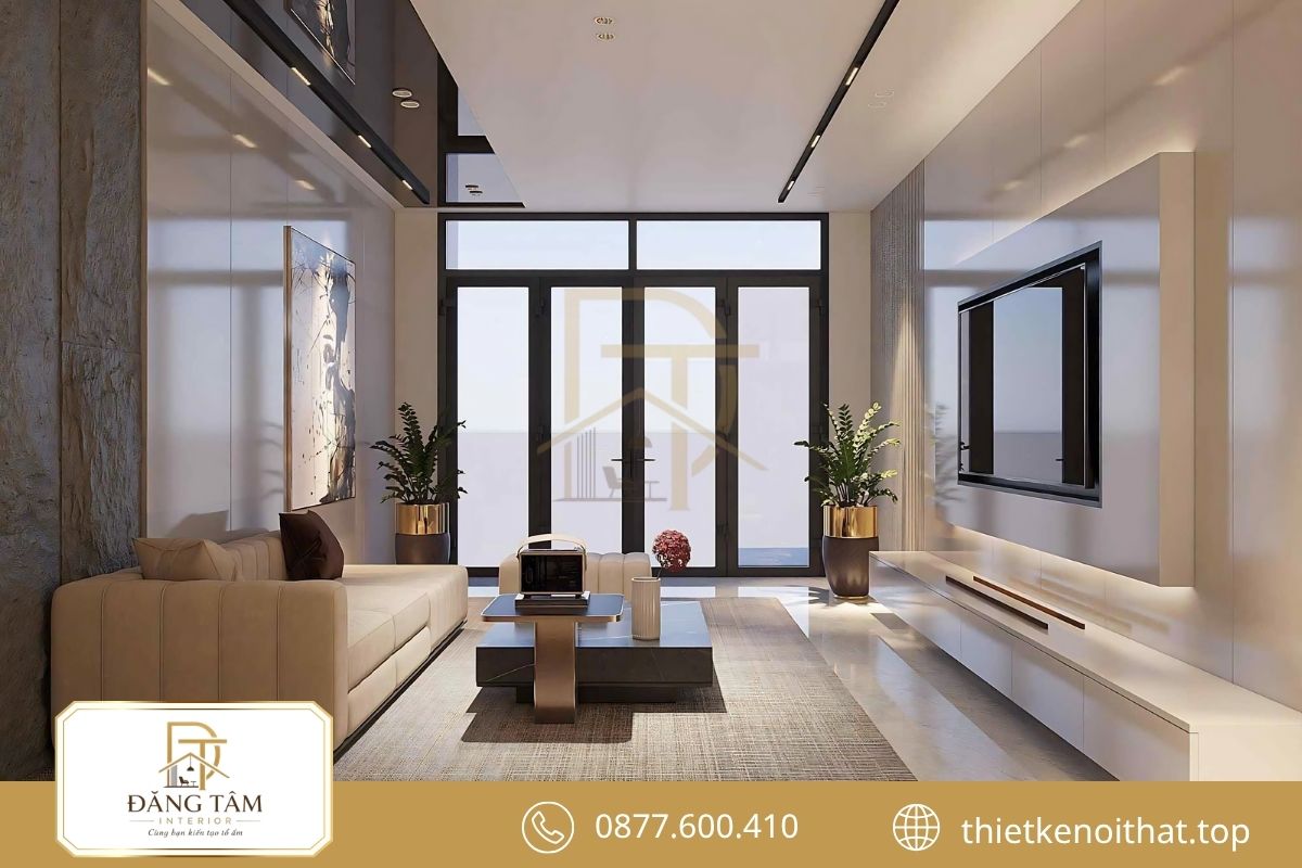 Thiết kế nhà ống hai phòng ngủ hiện đại và tiện nghi 
