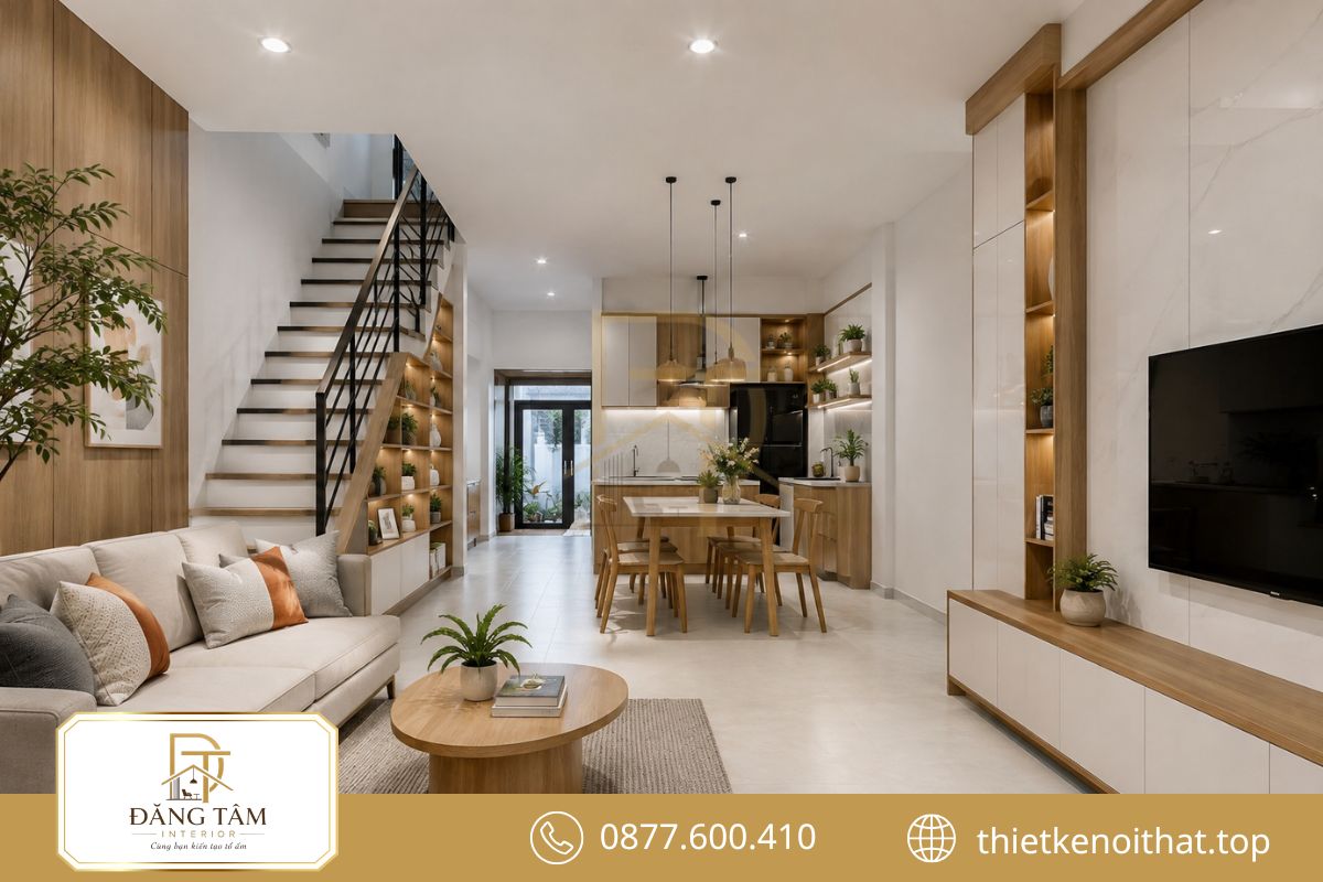 Mặt tiền rộng tạo điều kiện phân chia không gian linh hoạt hơn