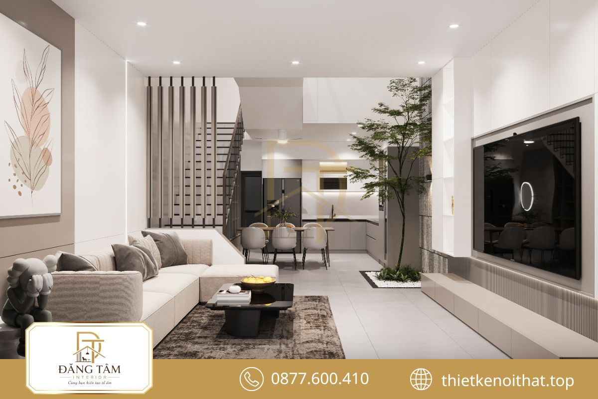 Scandinavian mang ánh sáng và chất liệu tự nhiên vào nhà phố