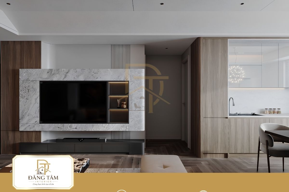 Thiết kế nội thất chung cư 1 phòng ngủ hiện đại, gọn thoáng 