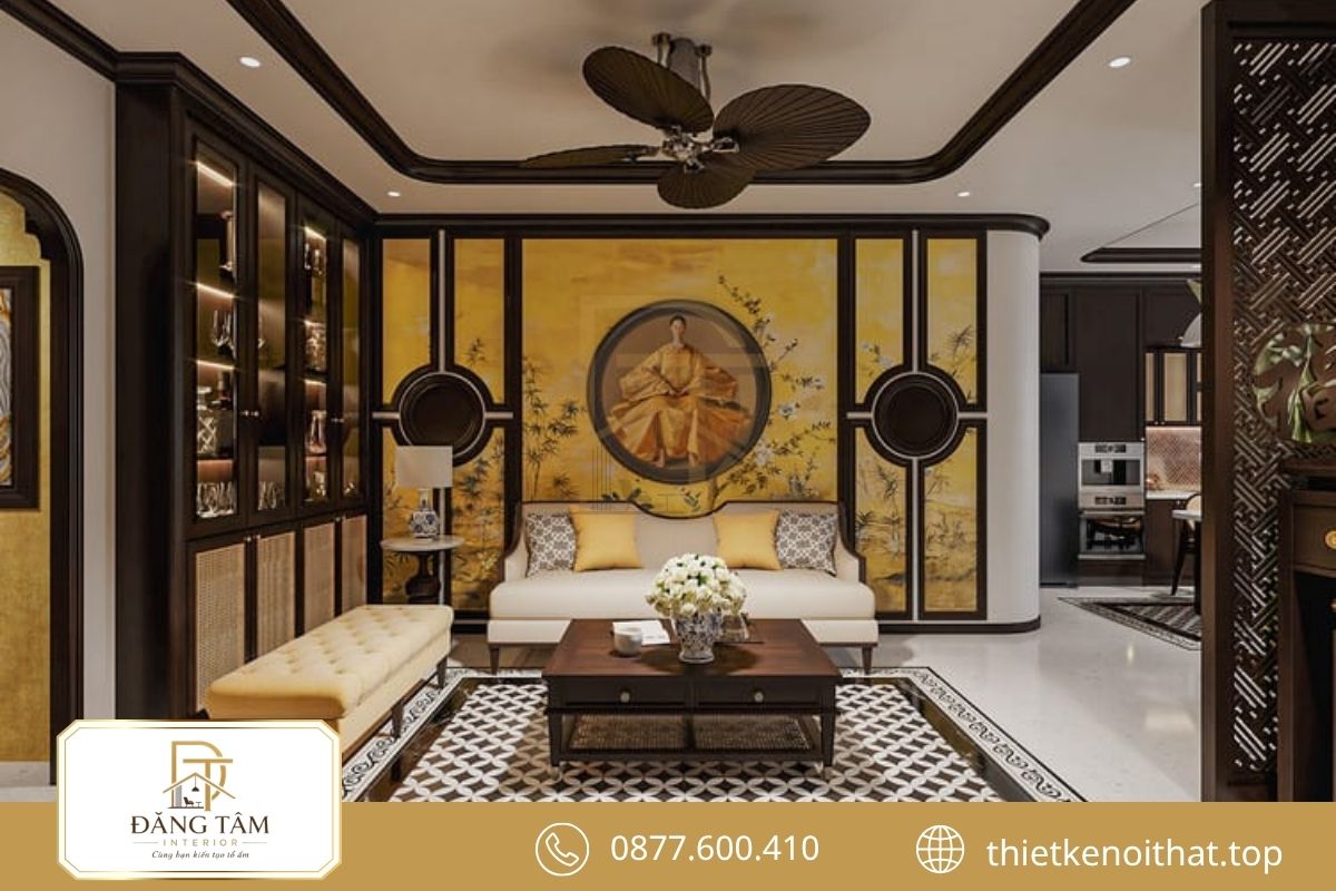 Thiết kế nội thất chung cư 150m2 Indochine đậm dấu ấn Đông Dương 