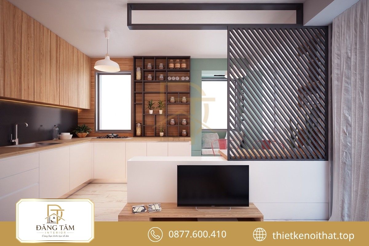 Thiết kế nội thất nhà ống 1 tầng 40m2 gọn gàng, tiện nghi 