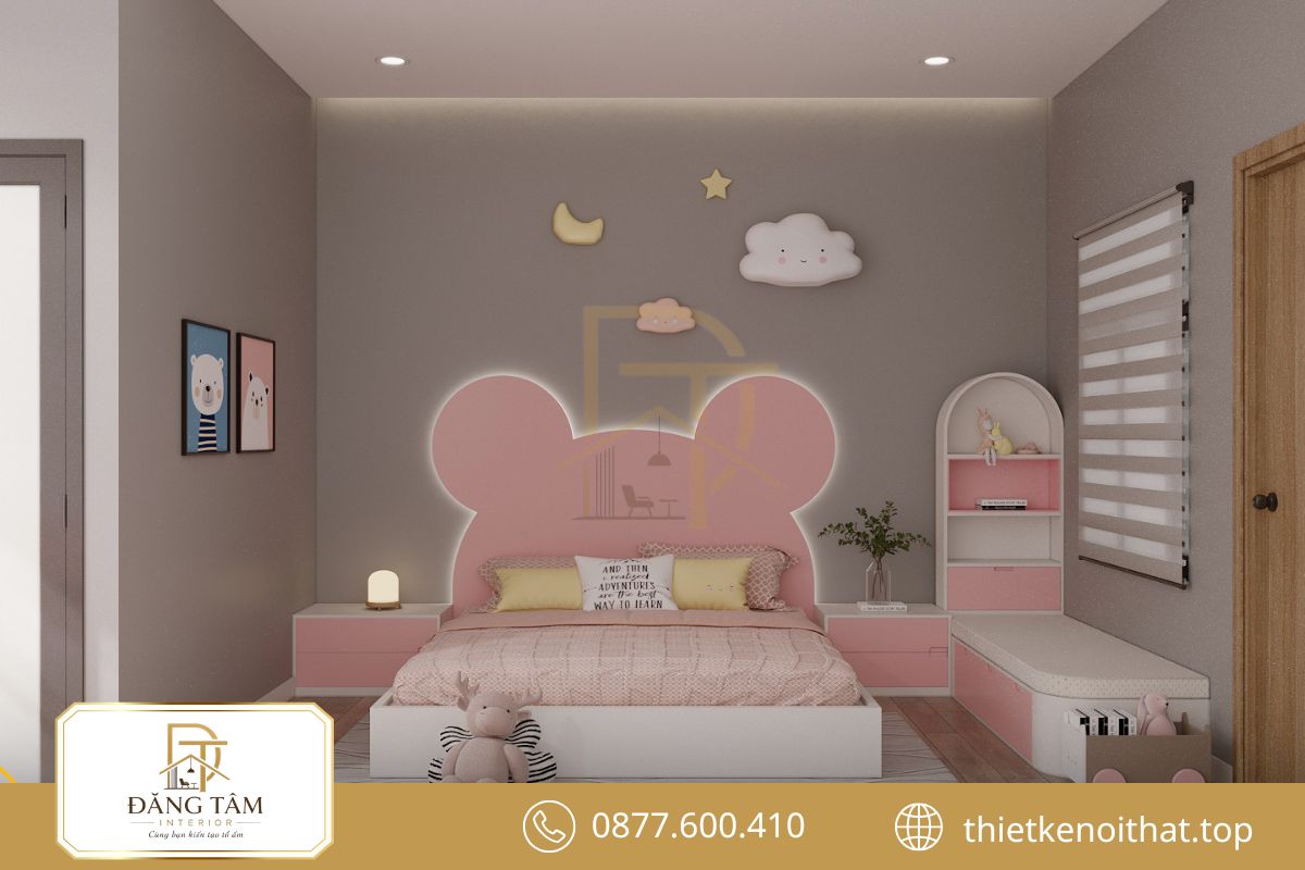 Thiết kế nội thất phòng ngủ cho bé tạo không gian nhẹ nhàng và giàu cảm hứng