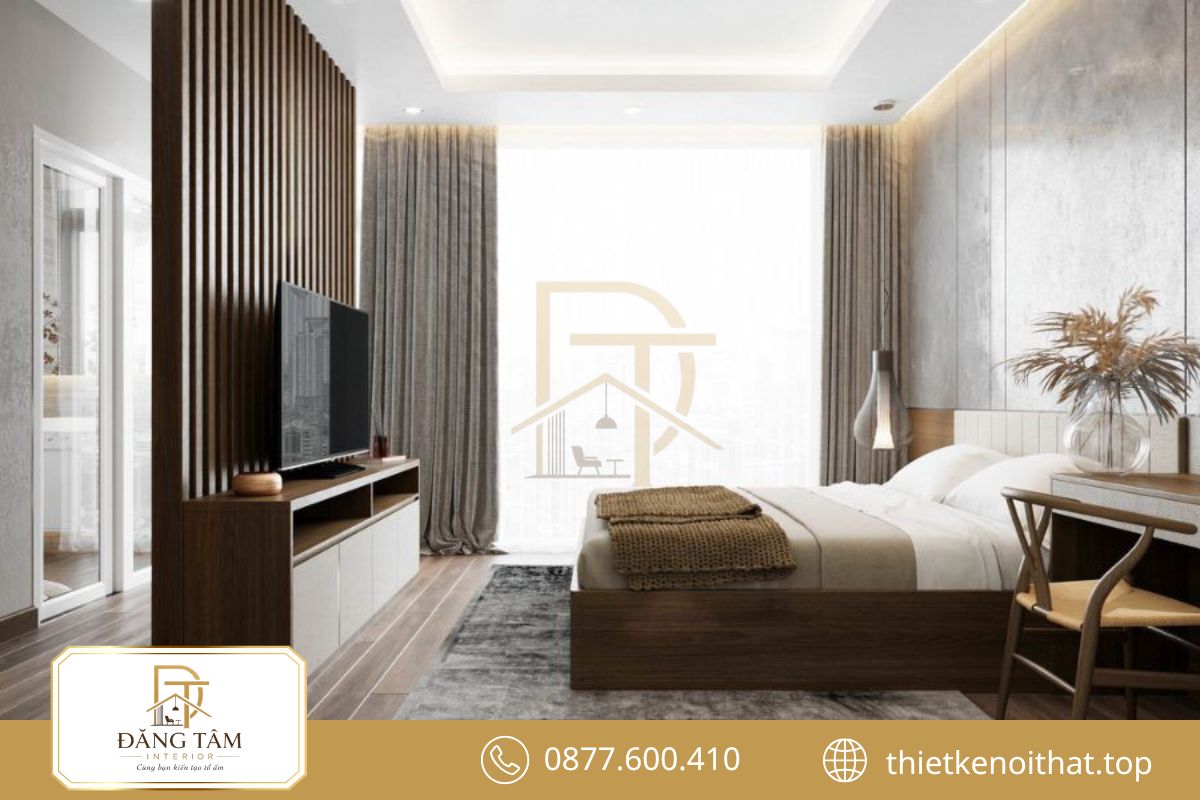 Ánh sáng tự nhiên giúp phòng ngủ nhà ống thoáng và dễ chịu hơn