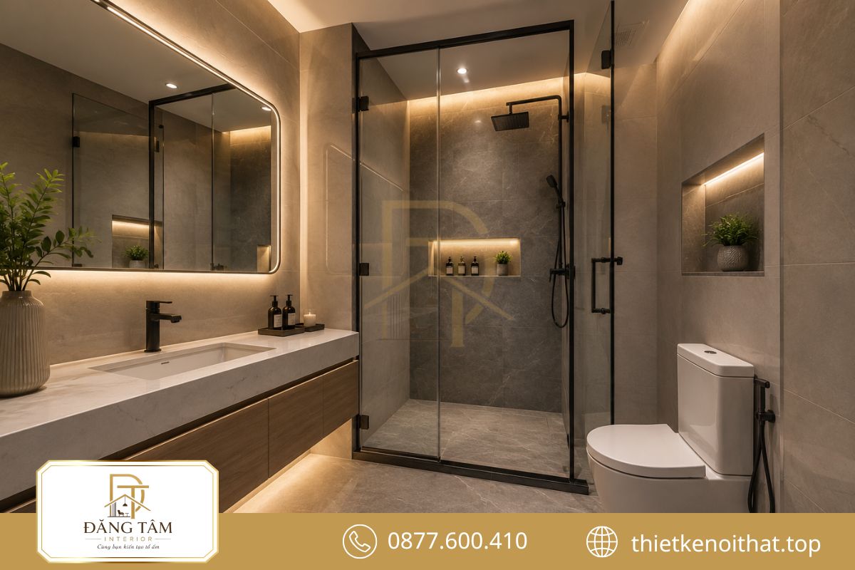 Phân khu khô ướt giúp phòng tắm sạch sẽ và dễ sử dụng