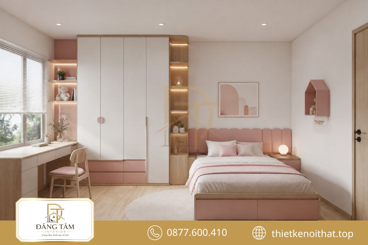 Bố cục linh hoạt giúp căn phòng thích nghi theo từng giai đoạn trưởng thành