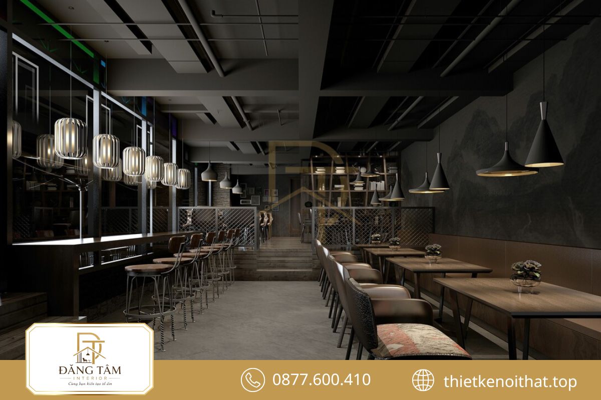 Quán cafe phong cách Industrial gây ấn tượng bằng gạch mộc và thép