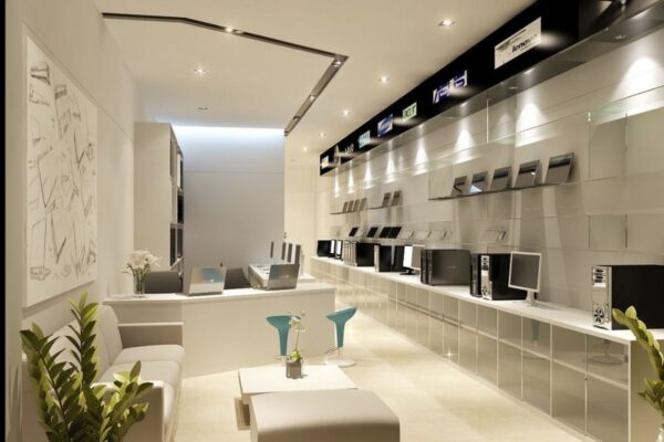Mẫu thiết kế showroom máy tính chuyên nghiệp, hiện đại, nổi bật