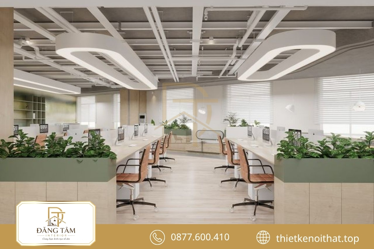 Văn phòng 300m2 hiện đại với bố cục khoa học và chuyên nghiệp