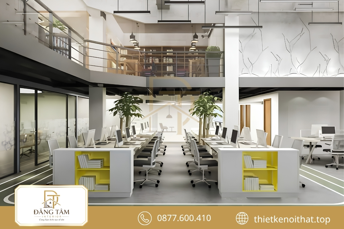 Văn phòng 300m2 tối giản với nội thất gọn và màu trung tính