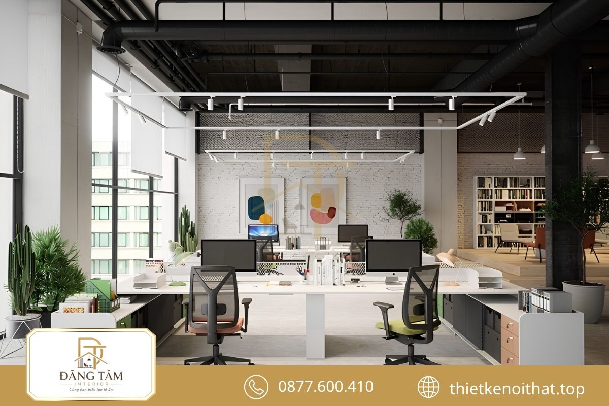 Văn phòng 30m2 không gian mở thuận tiện trao đổi và làm việc nhóm 