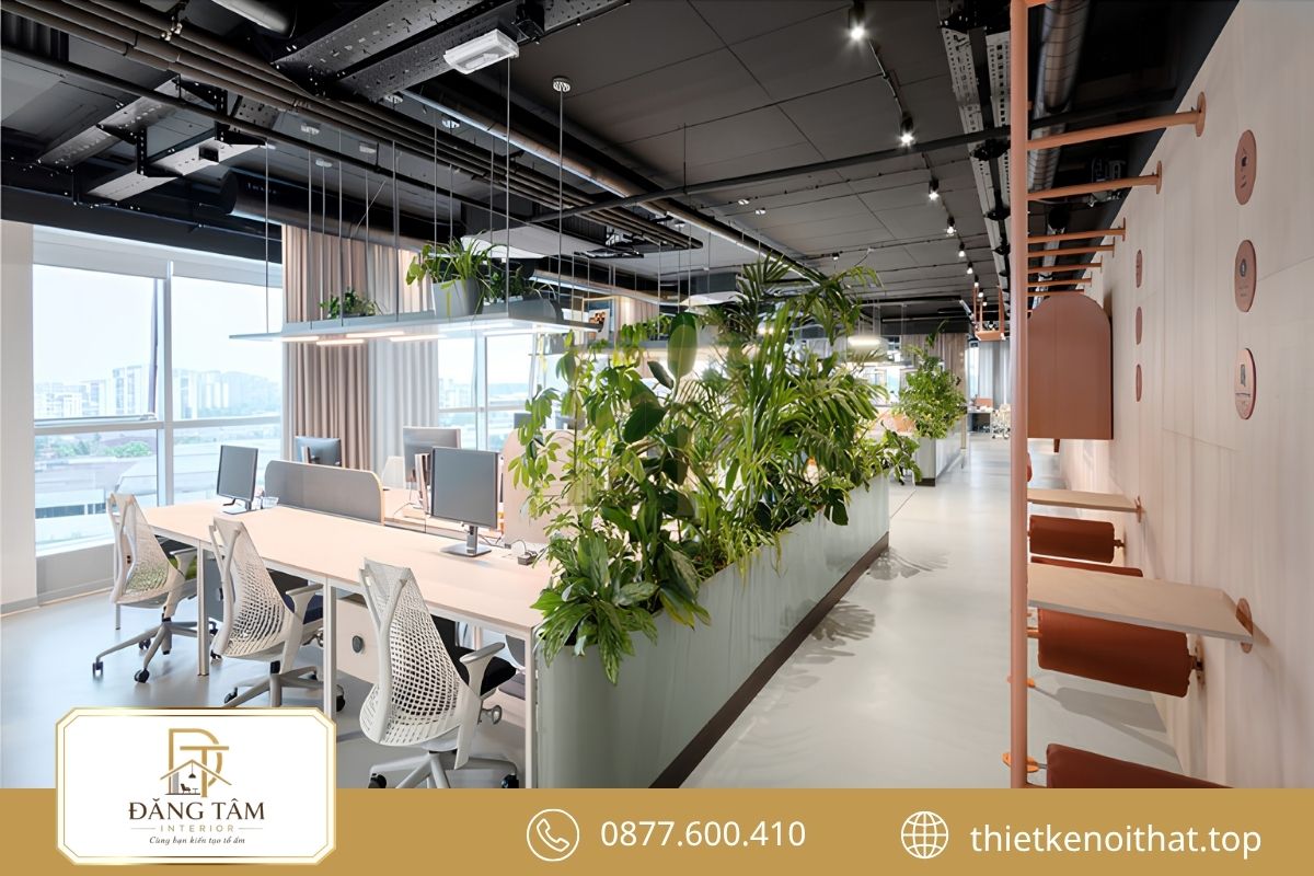 Văn phòng 30m2 phong cách xanh gần gũi thiên nhiên và thoáng sáng 