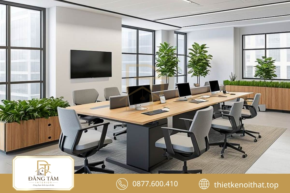 Văn phòng 35m2 Biophilic gần gũi thiên nhiên và thoáng sáng 