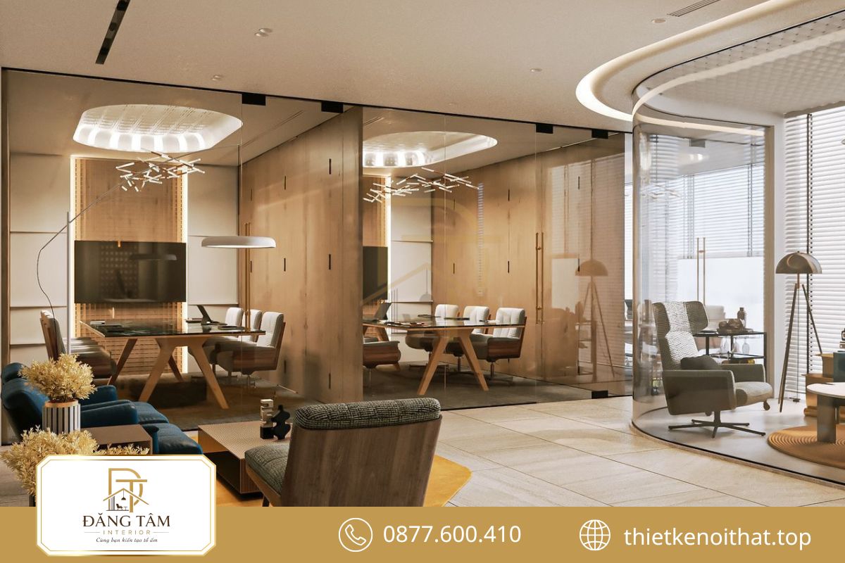 Nội thất văn phòng công ty bất động sản tạo hình ảnh chuyên nghiệp, tin cậy
