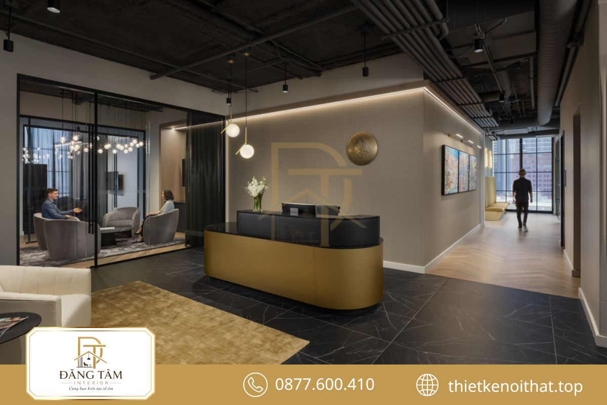 Thiết kế nội thất văn phòng chuyên nghiệp bảo đảm riêng tư cho ngành tài chính