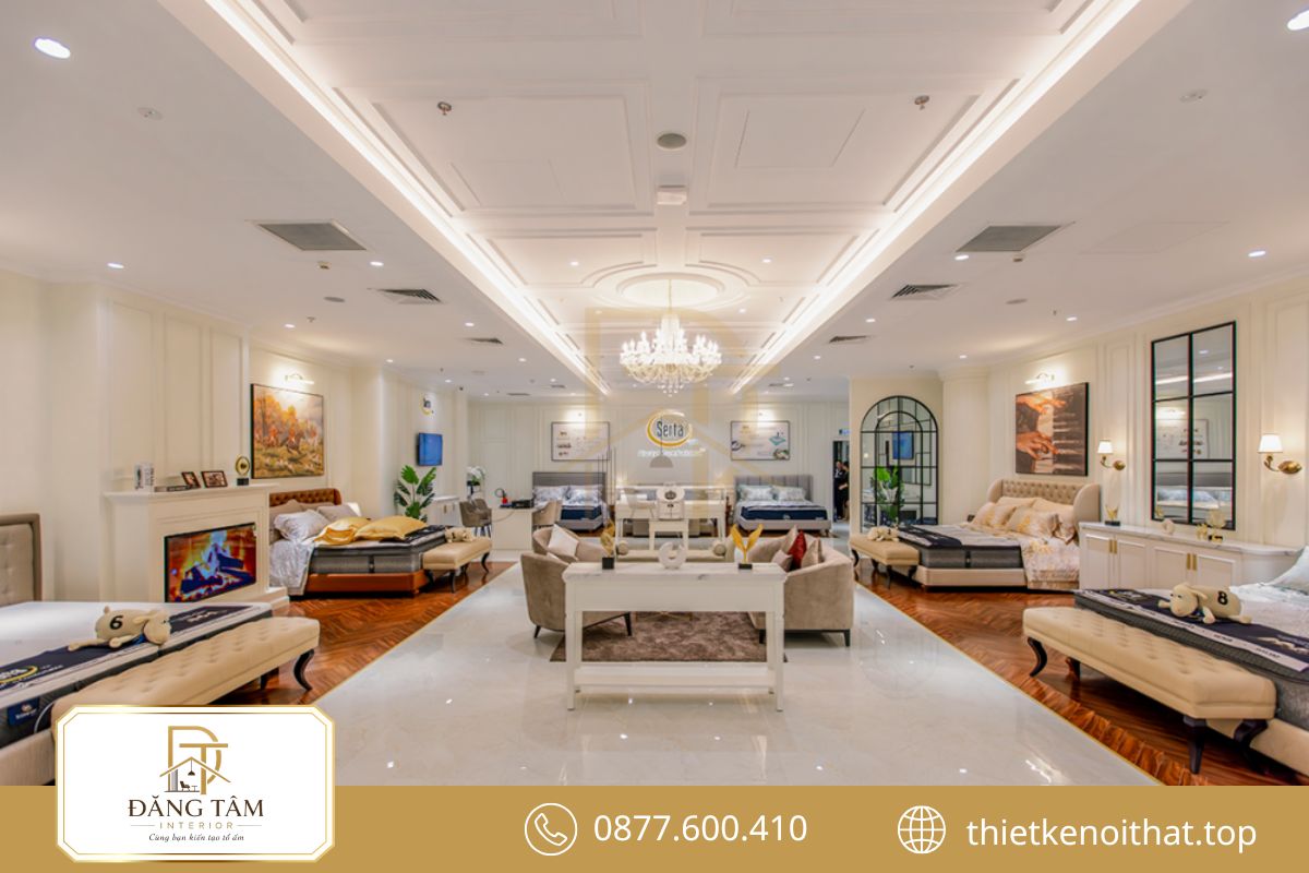 Lối đi th&ocirc;ng tho&aacute;ng dẫn dắt kh&aacute;ch kh&aacute;m ph&aacute; showroom tự nhi&ecirc;n v&agrave; liền mạch