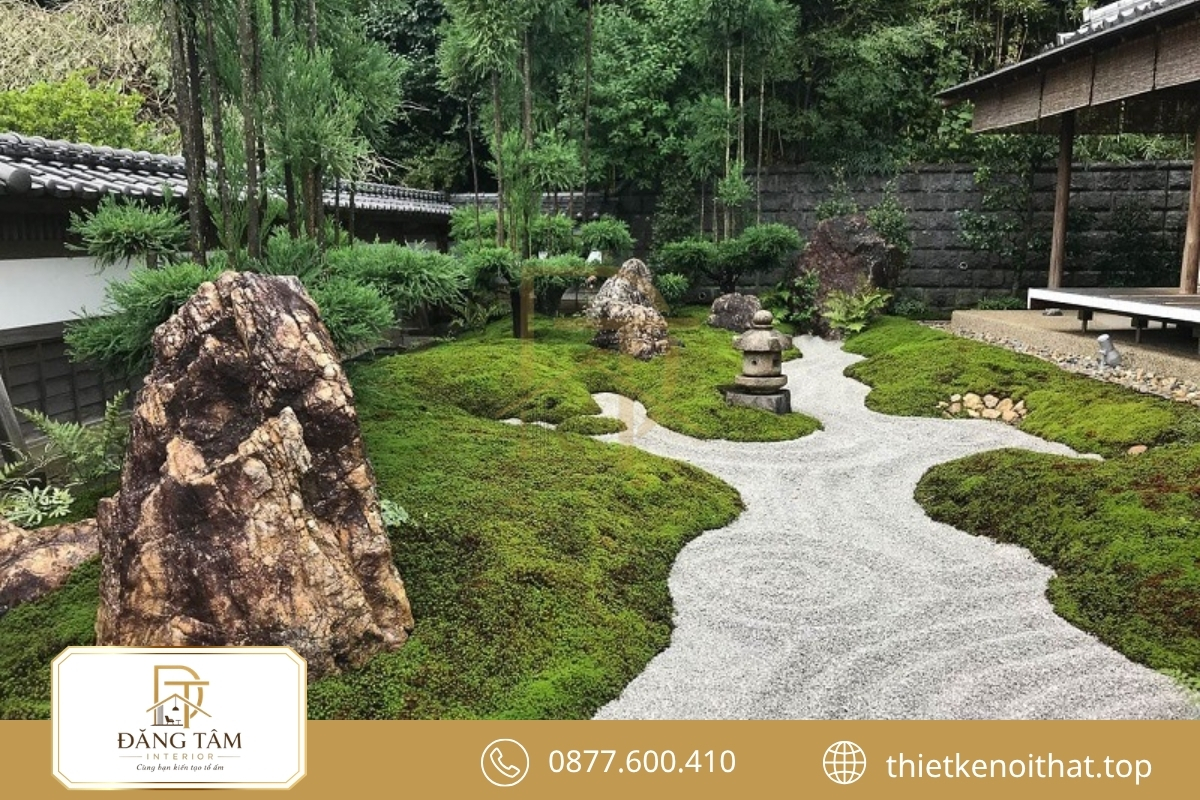 Phong cách nội thất Zen kết nối đá, sỏi và cây xanh tự nhiên