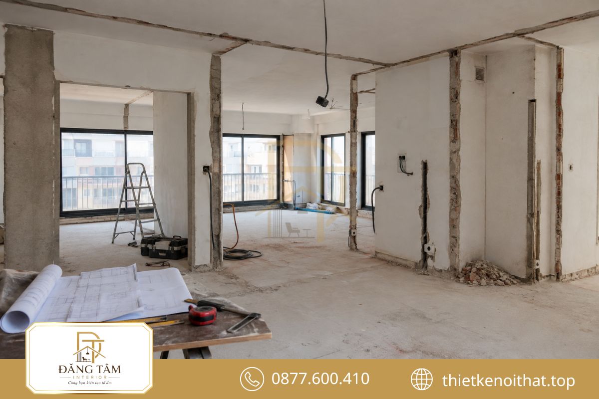 Phạm vi tháo dỡ rõ giúp cải tạo căn hộ chung cư hạn chế thay đổi ngoài kế hoạch